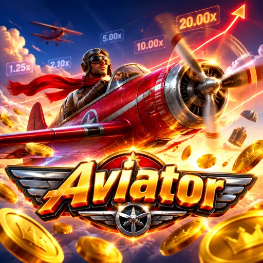 Curva do Aviator subindo com o avião vermelho e multiplicador de 7x marcado na tela