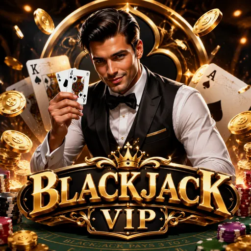 Mesa VIP de blackjack com cartas e fichas empilhadas