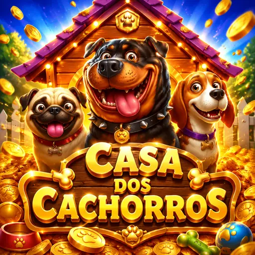 Cartão do jogo The Dog House com cachorros
