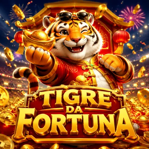 Cartão do jogo Fortune Tiger com tigre dourado