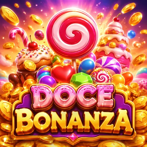 Cartão do jogo Sweet Bonanza com doces